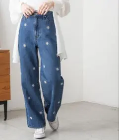 WEGO 刺繍デニムパンツ