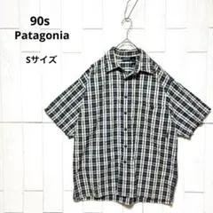 美品 90s Patagonia パッカーウェア 半袖シャツ シアサッカー S