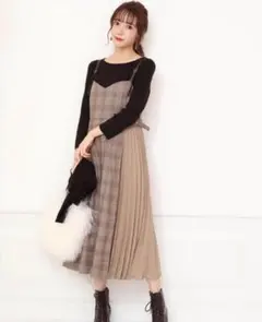 Apuweiser-riche アプワイザーリッシェ サイドプリーツジャンスカ