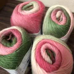 グラデーションウールヤーン4玉ピーチカラー