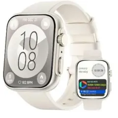 スマートウォッチ 大画面 iPhone Android対応 ゴールド