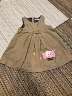 ミキハウス　コーデュロイ　ジャンバースカート 90cm