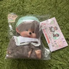 モンチッチエンタメくじ ラスト賞お座りぬいぐるみ賞男の子ver +缶バッジ