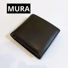 MURA 二つ折り財布 ブラック レザーのサムネイル