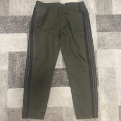 adidas オリーブ色 サイドストライプ パンツ