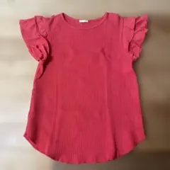 GU 赤 フリル袖 トップス　150