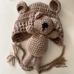 ニューボーンフォト　ニット帽　￼レターバナー