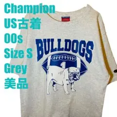 美品 US古着 チャンピオン エール大学 S グレー ブルドッグス ハンサムダン
