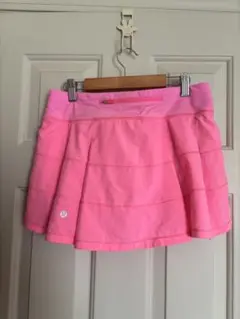 ピンク テニススカート ショートパンツ付き X2