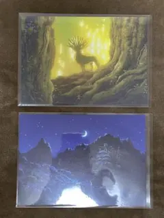 金曜ロードショーとジブリ展　ポストカード２枚セット　もののけ姫・ハウルの動く城