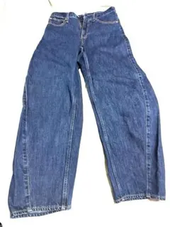 【中古品】GAP ハイライズ バレルジーンズ 28 6R ミッドブルー