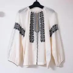 美品✨️SLOB IENA スローブイエナ　刺繍エンブロイダリーコットンブラウス