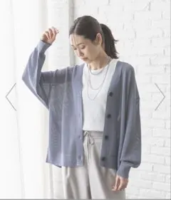 ★GLOBALWORK ドライメッシュカーディガン