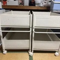 ⚪️鹿児島市引き取り限定⚪️山善収納ラックキャスター2つセット