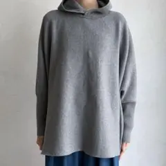 1814 北欧暮らしの道具店 スッキリ着られる大人のパーカー 杢グレー M