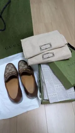 GUCCI ブラウン ローファー 保存袋付き