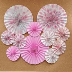 ペーパーファン　桜26-m05 折り紙　壁面飾り