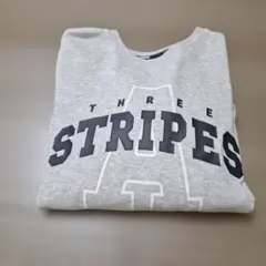 adidas THREE STRIPES トレーナー Lサイズ グレー