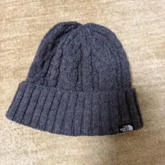 【美品】THE NORTH FACE ケーブル ビーニー ニット帽　グレー