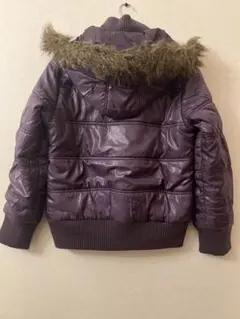 ファー付きダウンジャケット y2k お兄系 ギャル 平成ギャル グランジ 紫