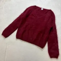 IÉNA LA BOUCLE アンゴラ混 Vネック ニットプルオーバー