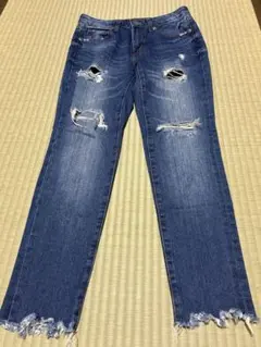 GU ダメージ加工 デニムパンツ カットオフのサムネイル