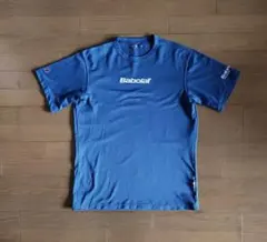 バボラ　L 　細かいメッシュ　テニスウエアー　くすんだブルー　通気性抜群！