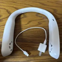 ホワイト ハンディファン ネックファン USB充電式