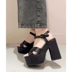 ESPERANZA ラク盛り厚底サンダルⅡ ブラック Mサイズ エスペランサ