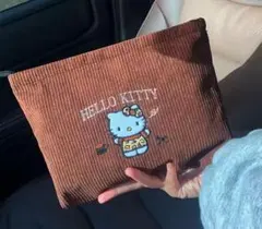 ✨新商品✨HELLO KITTY コーデュロイポーチ ブラウン