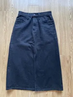 黒デニム スカート ユニクロ