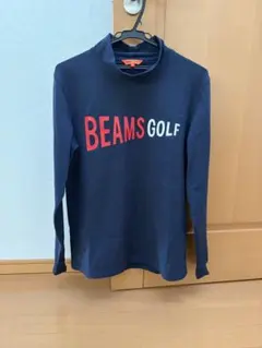 BEAMS GOLF 長袖シャツ モックネック ネイビー Mのサムネイル