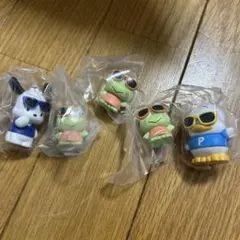 はぴだんぶい　グラサンばちばちフィギュア　ポチャッコ　あひるのペックルけろっぴ