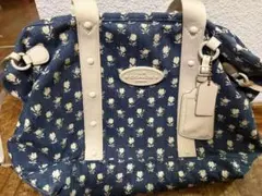 COACH 花柄デニムハンドバッグ