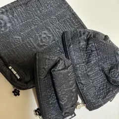 MARY QUANT マリークワント　　トラベルポーチ 3点セット ブラックのサムネイル