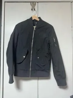 H&M マットブラック　ボンバージャケット　XSのサムネイル