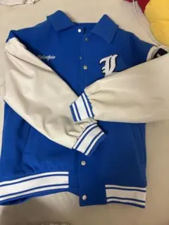 Mosevjuéスタジャン 青白 ストリート L 古着 人気 アウター