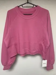 GRL ピンク クロップドスウェット