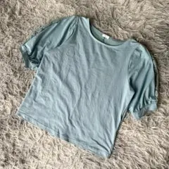 『GLACIER』パフスリーブ半袖Tシャツ　カットソー　レース　ハニーズ　Mのサムネイル