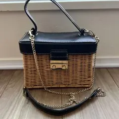 ZARA バッグ 2WAY カゴバッグ ブラック
