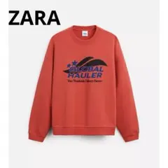 コントラストテキストスウェットシャツ