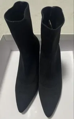 RANDA ソフトストレッチニットソックスブーツ ブラック