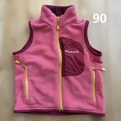 mont-bell キッズ クリマプラス100 ベスト 90サイズ ピンク