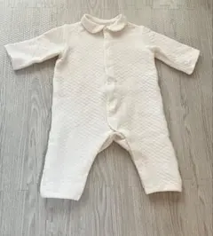 ホワイト キルティングロンパース 半袖