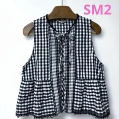サマンサモスモス　ジレ　SM2 スカラップレースリボン ベスト ブラックのサムネイル