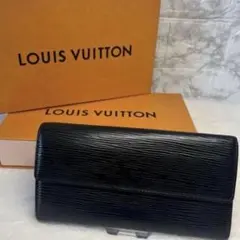 LOUIS VUITTON エピレザー ブラック長財布