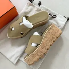 エルメス 美品 サンダル エズ ナチュラル 36 - メルカリ