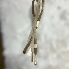 帯締め ブラウンとゴールド着物新品未使用礼装用手組み金属糸使用絹100％