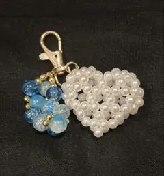 ハンドメイド ハート型ストラップ