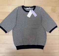 新品✨grove 5分袖　クルーネックニット